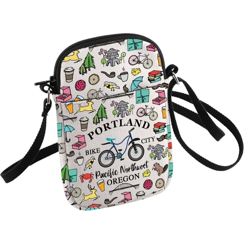 Oregon State Crossbody Canvas Bag Small Travel Sling Gift Portland Women